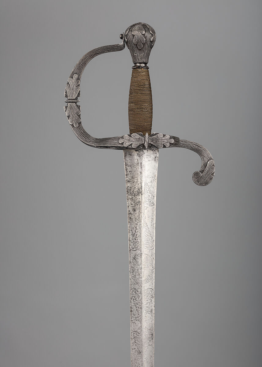 Rapier, Steel, wood, copper alloy, German 