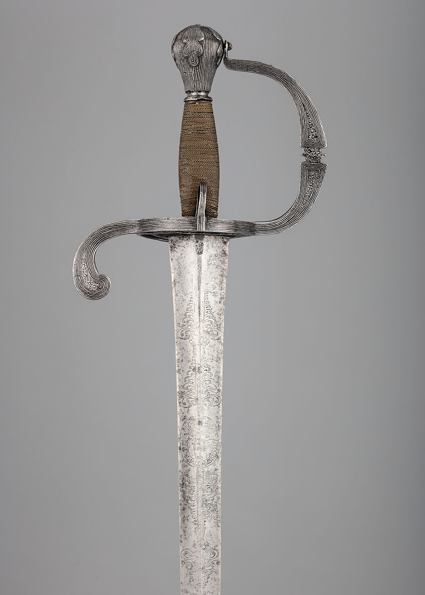 Rapier, Steel, wood, copper alloy, German