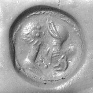 Stamp seal, Meteoric stone, Sasanian 