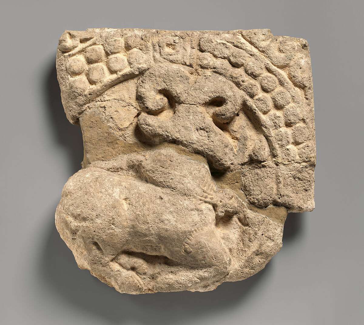 Wall panel, Stucco, Sasanian 