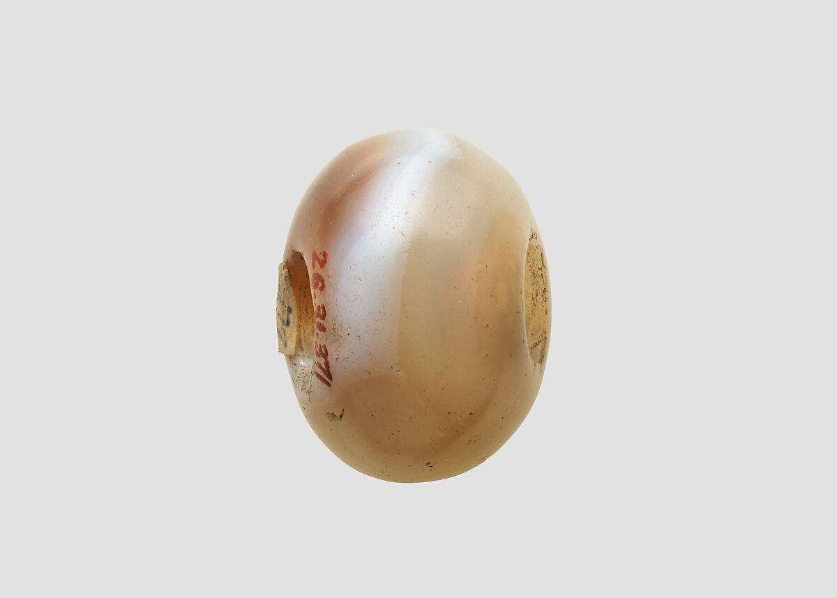 Stamp seal, Agate, banded, Sasanian