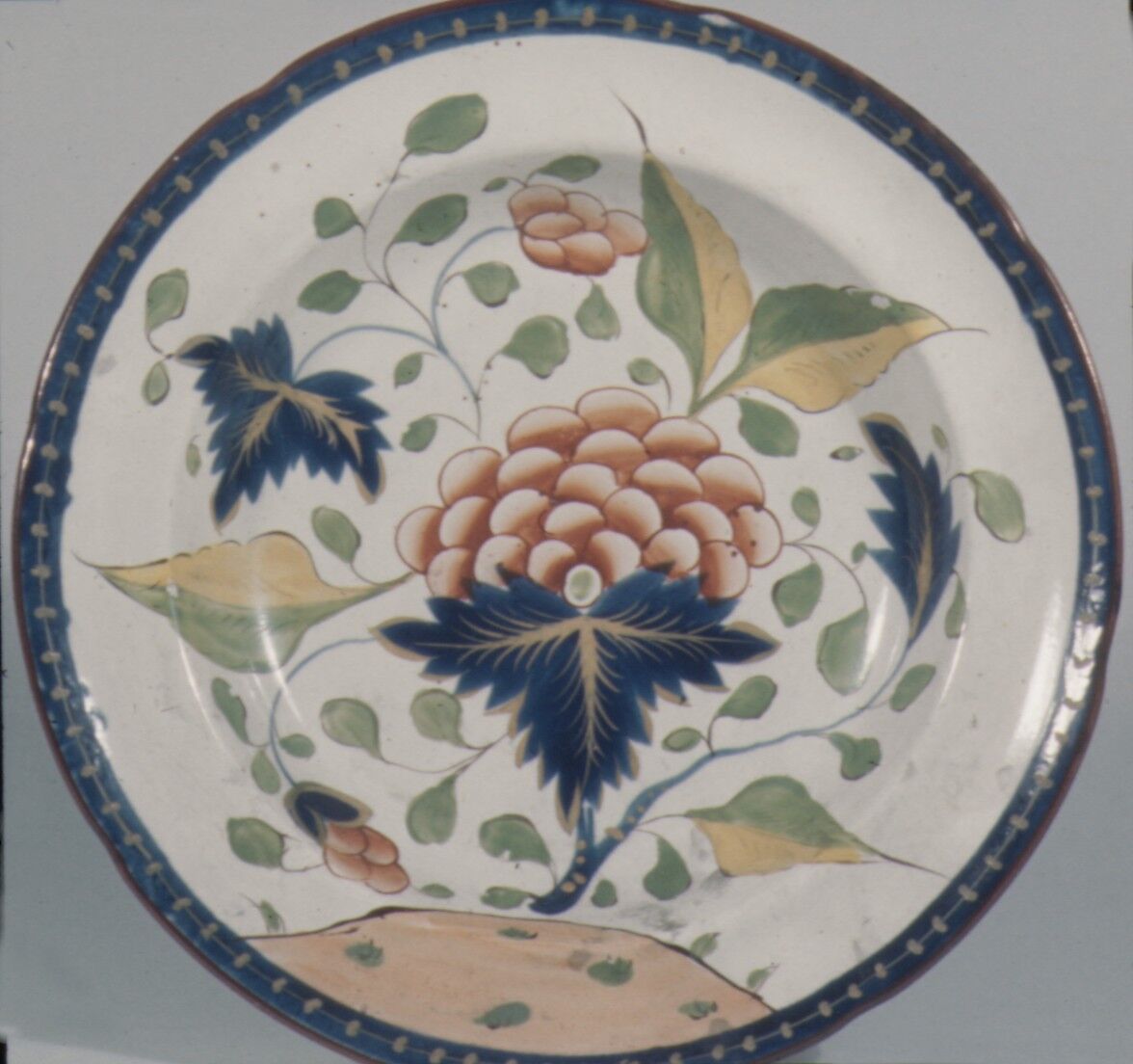 Dish, Earthenware, gaudy dutch, British (American market) 