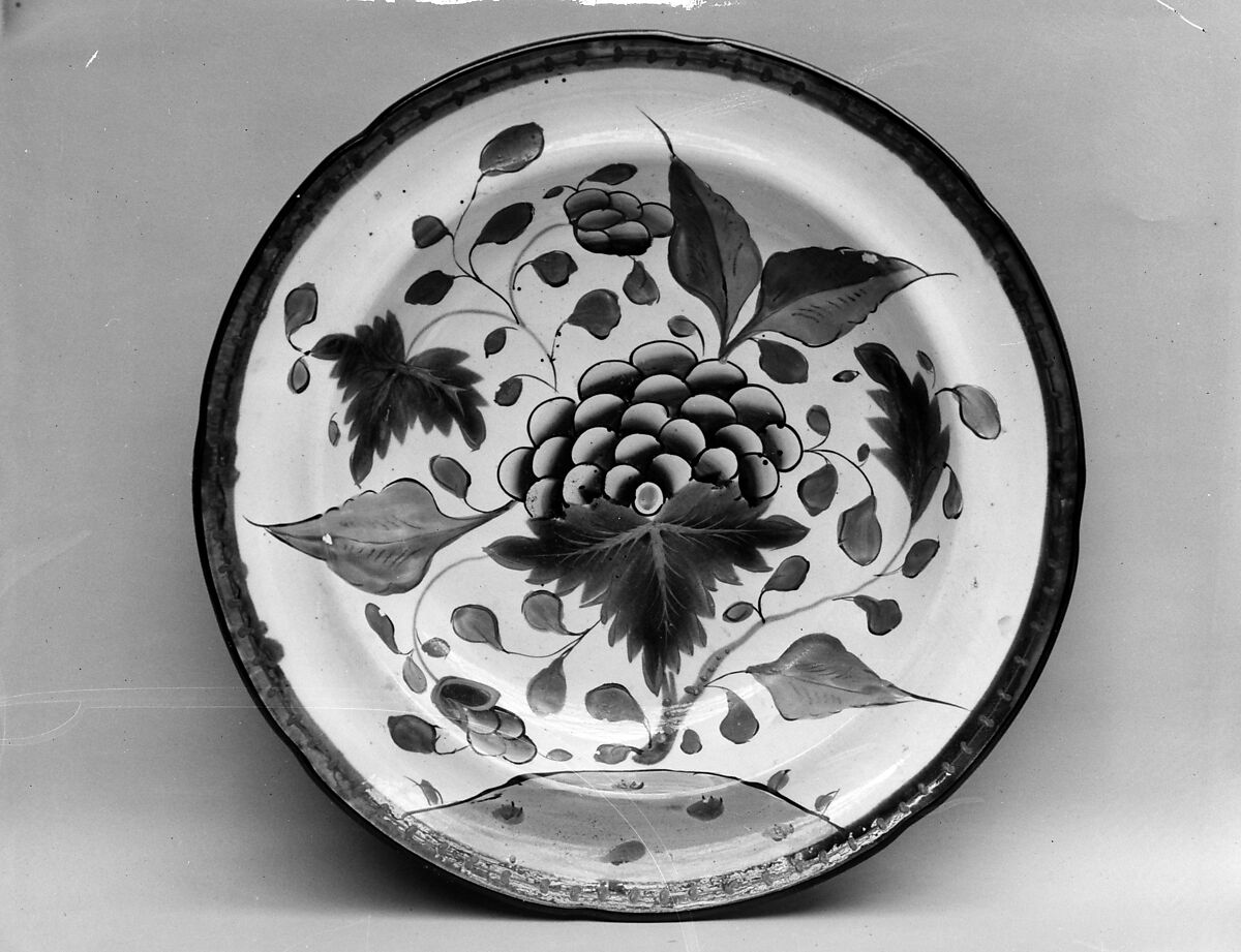 Dish, Earthenware, gaudy dutch, British (American market)