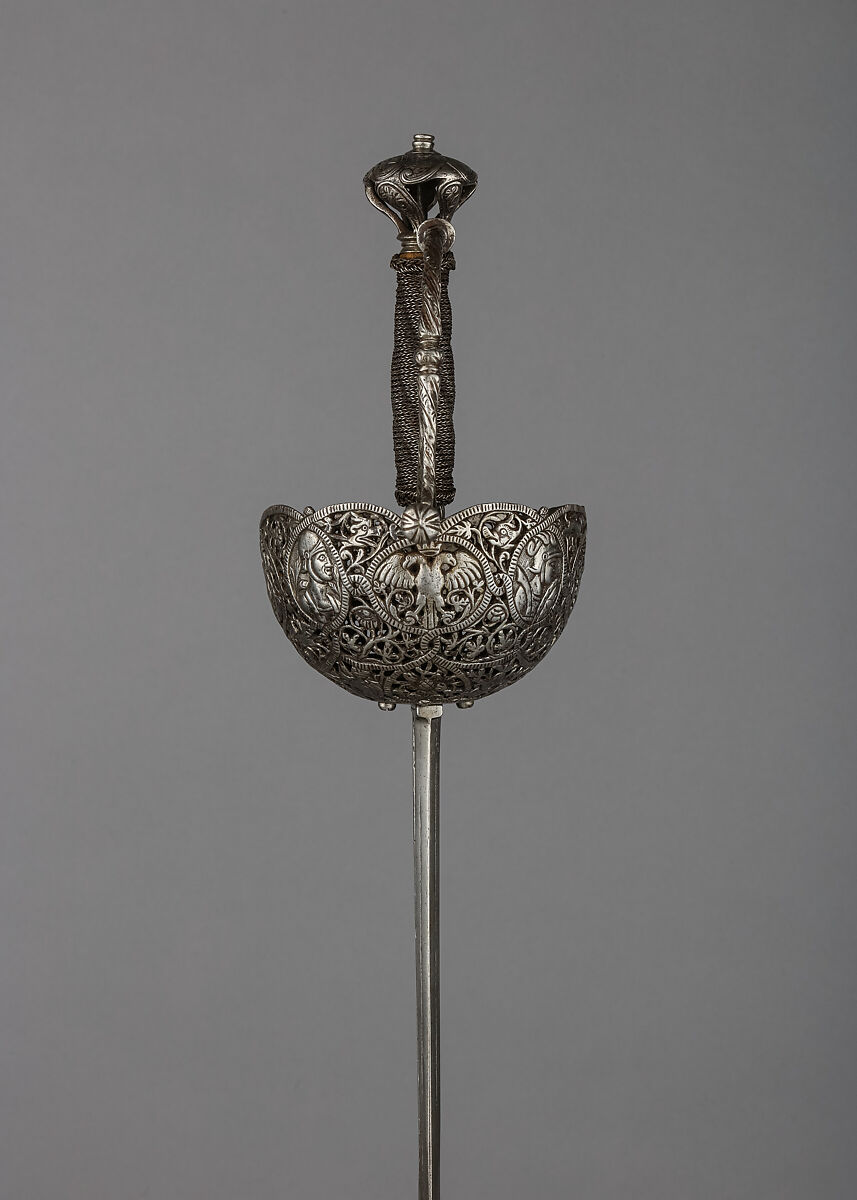 Cup-Hilted Rapier, Steel, Spanish