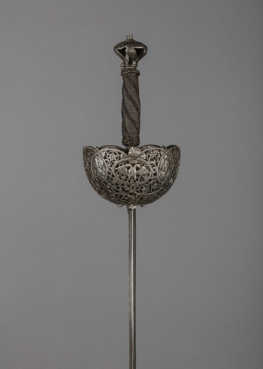 Cup-Hilted Rapier, Steel, Spanish