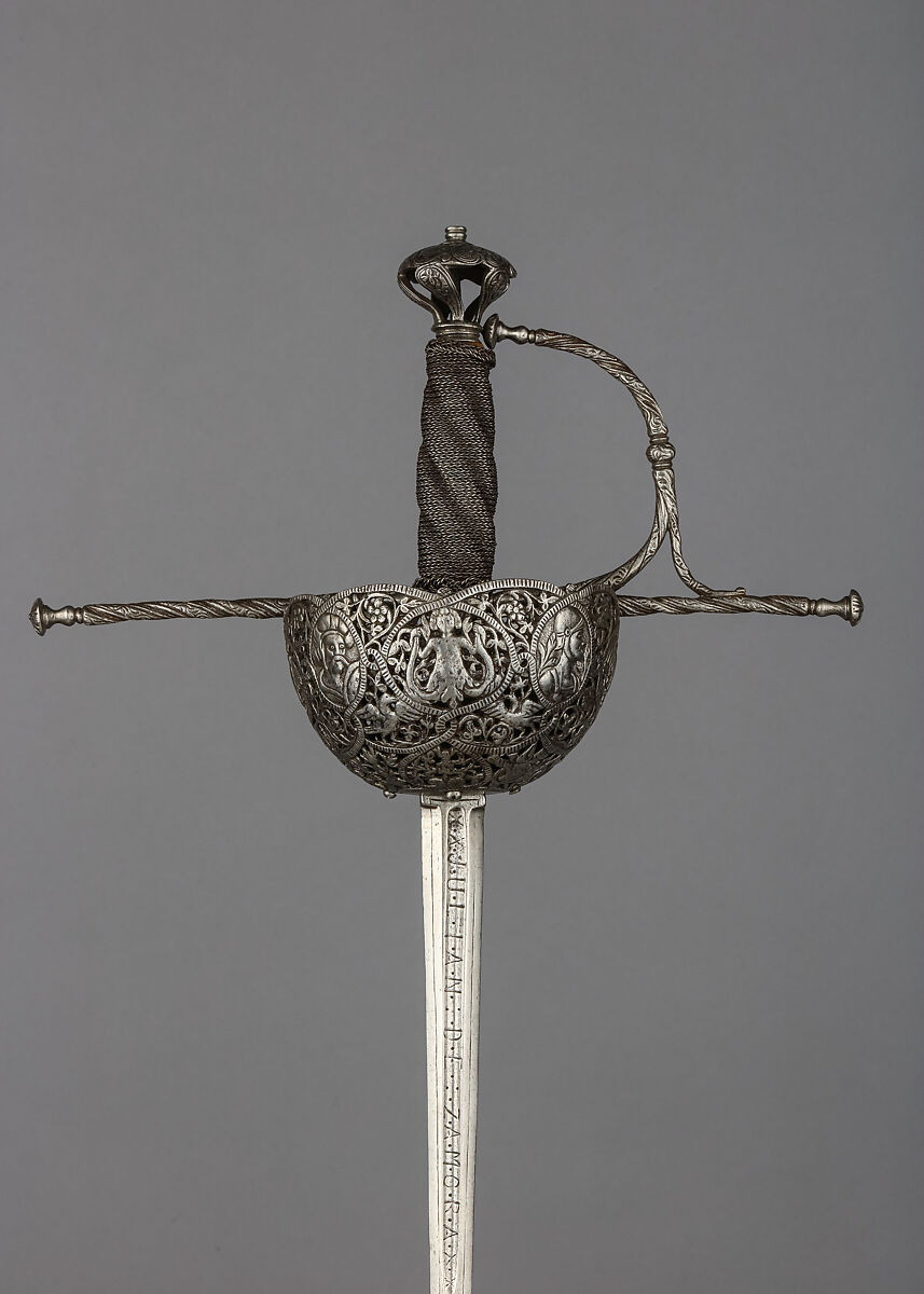 Cup-Hilted Rapier, Steel, Spanish