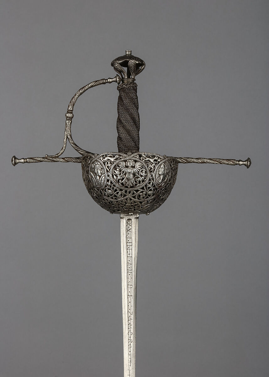 Cup-Hilted Rapier, Steel, Spanish 