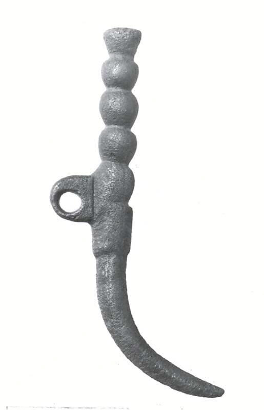 Hook or pendant, Bronze, Sasanian 