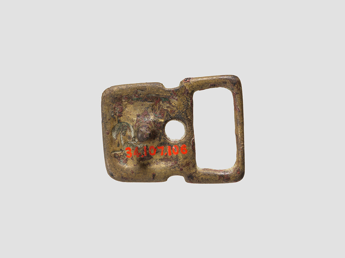 Belt buckle, Bronze, Sasanian