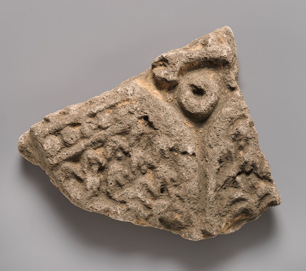 Relief fragment, Stucco, Sasanian or Islamic 