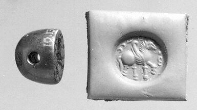 Stamp seal, Meteoric iron, Sasanian 