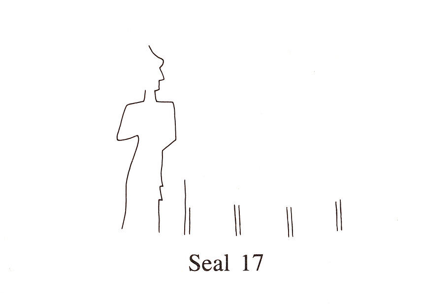 Cuneiform tablet impressed with cylinder seal: harvester contract, Clay, Babylonian