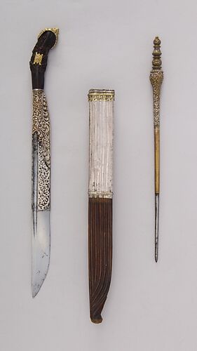 Dagger (<i>Piha Kaetta</i>) with Stylus and Sheath