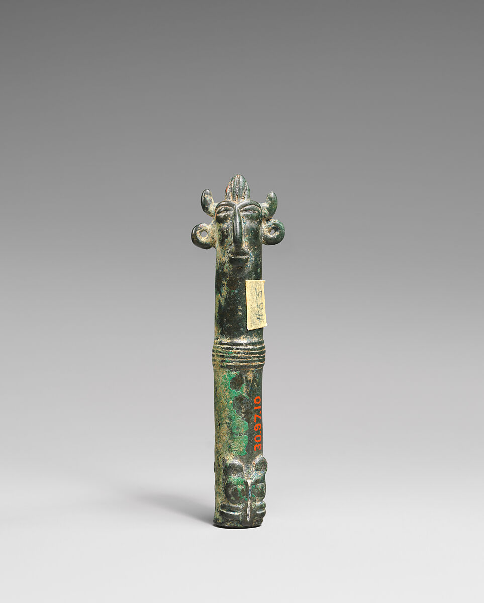 Anthropomorphic tube, Bronze, Iran