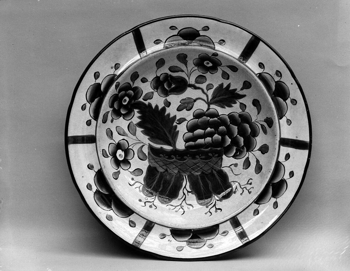 Dish, Earthenware, gaudy dutch, British (American market) 