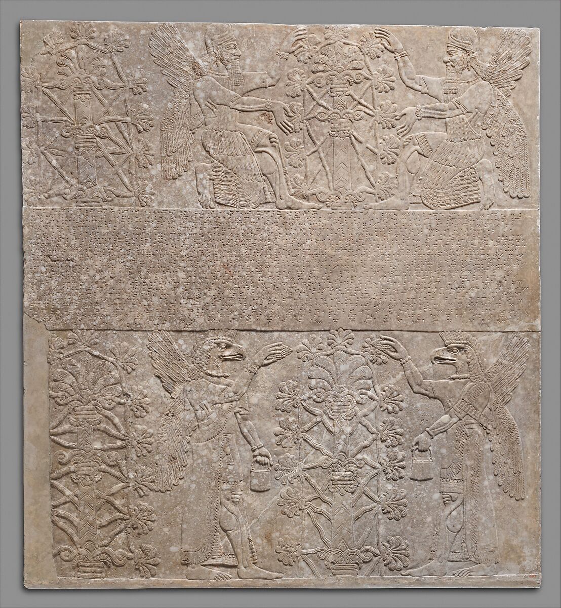 Relief panel, Gypsum alabaster, Assyrian