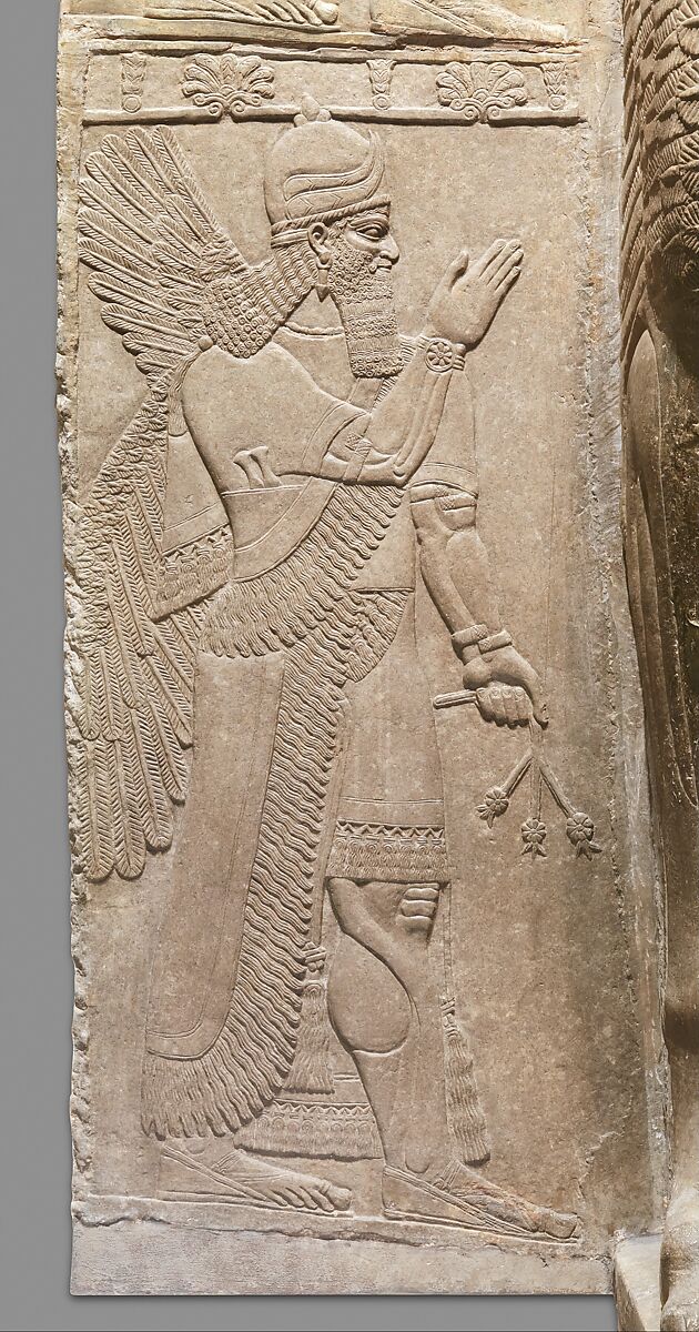 Relief panel, Gypsum alabaster, Assyrian 