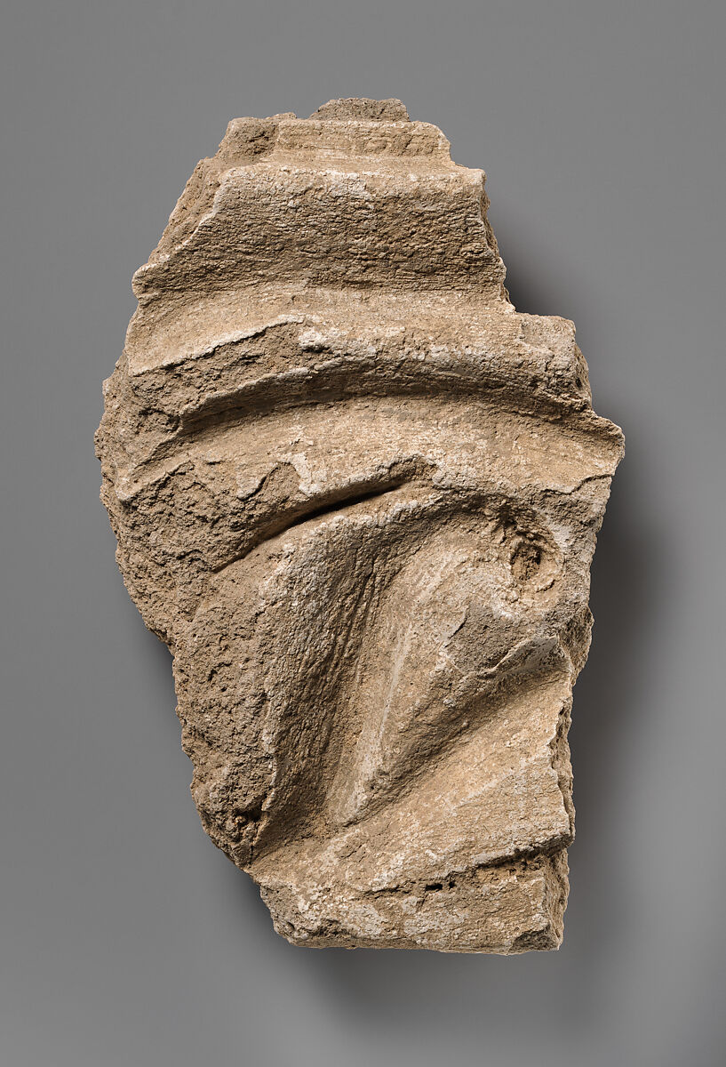 Relief fragment, Stucco, Sasanian or Islamic 