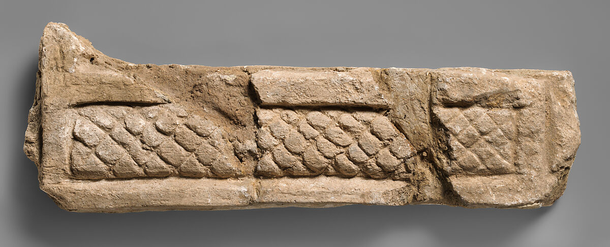 Relief fragment, Stucco, Sasanian or Islamic 