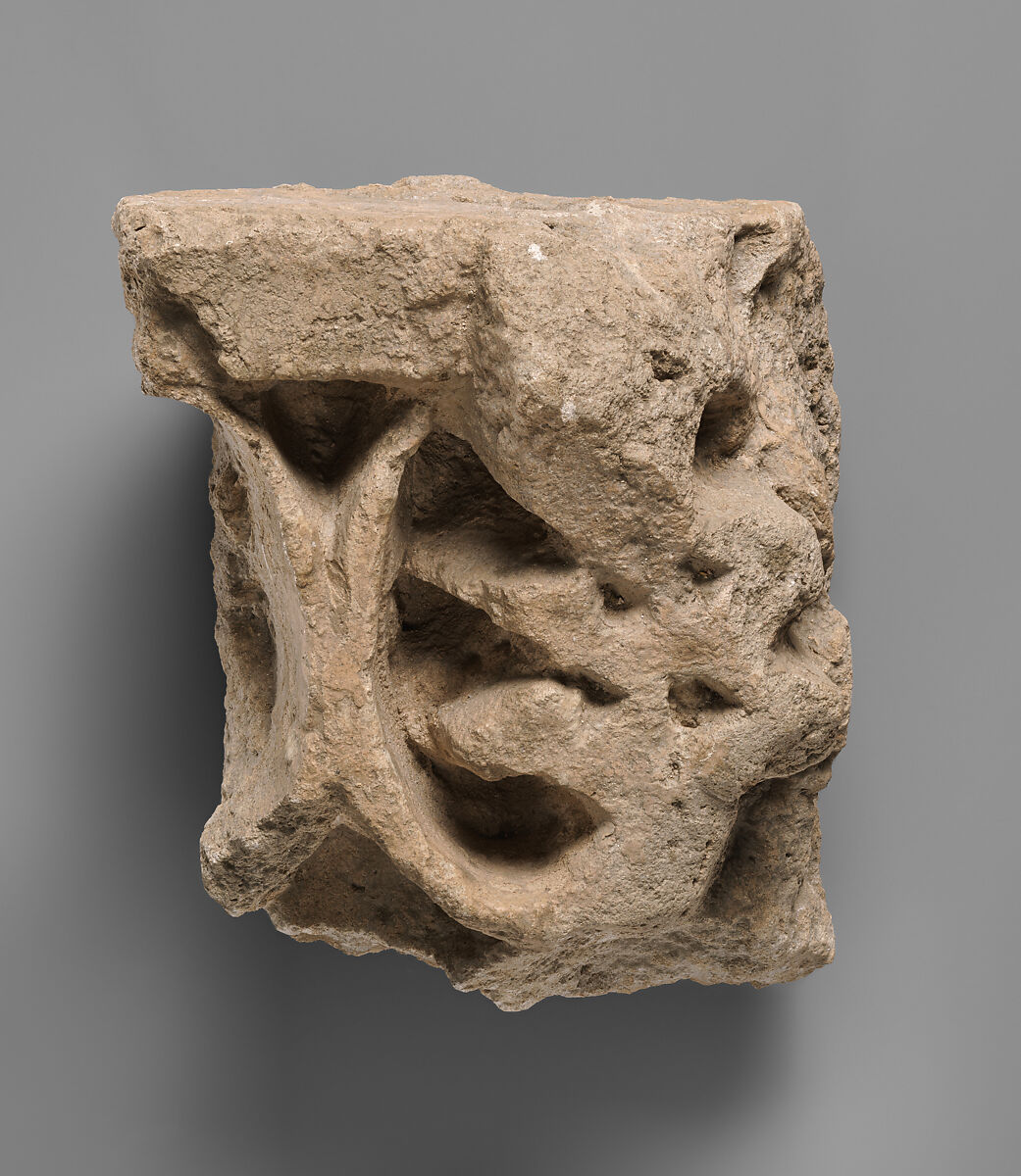 Relief fragment, Stucco, Sasanian or Islamic 