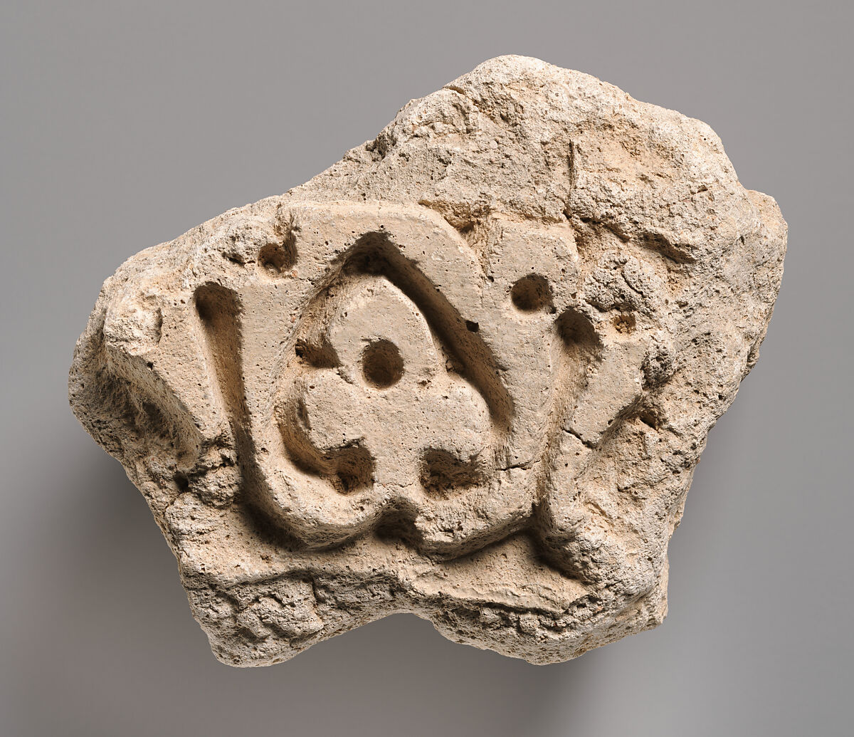 Relief fragment, Stucco, Sasanian or Islamic 