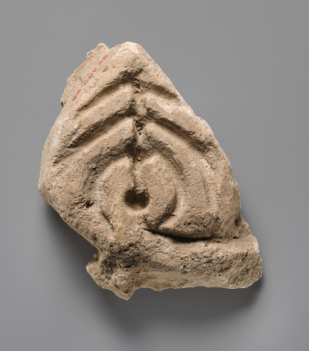 Relief fragment, Stucco, Sasanian or Islamic 