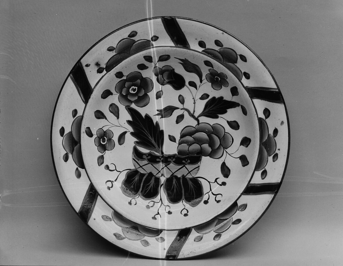 Dish, Earthenware, gaudy dutch, British (American market) 