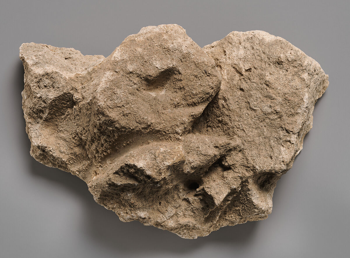 Relief fragment, Stucco, Sasanian or Islamic 