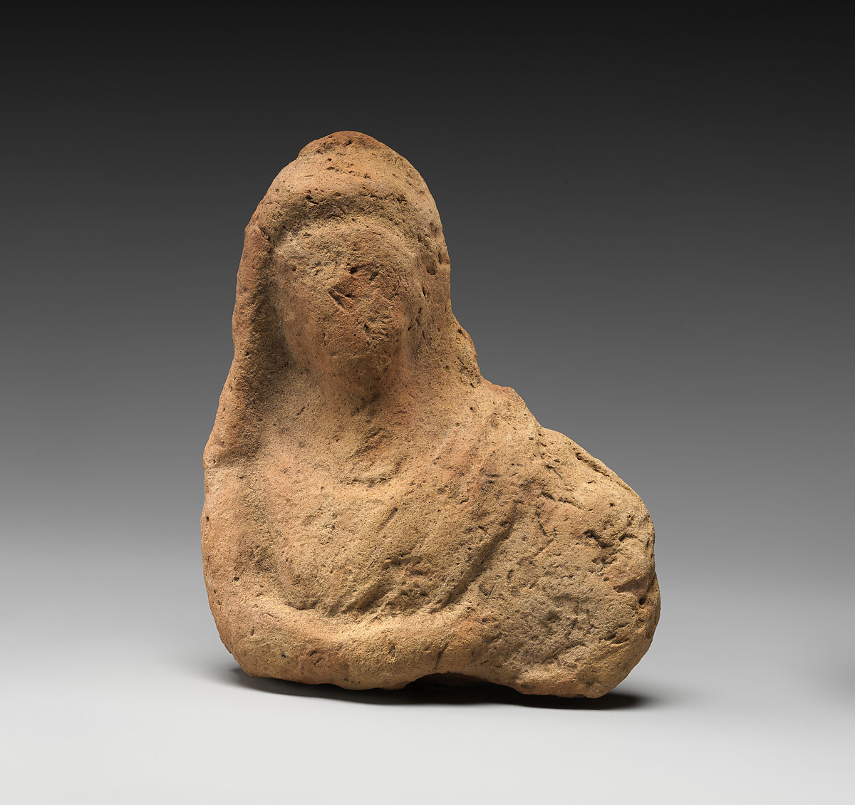 Fragment of a figure, Ceramic, Parthian 