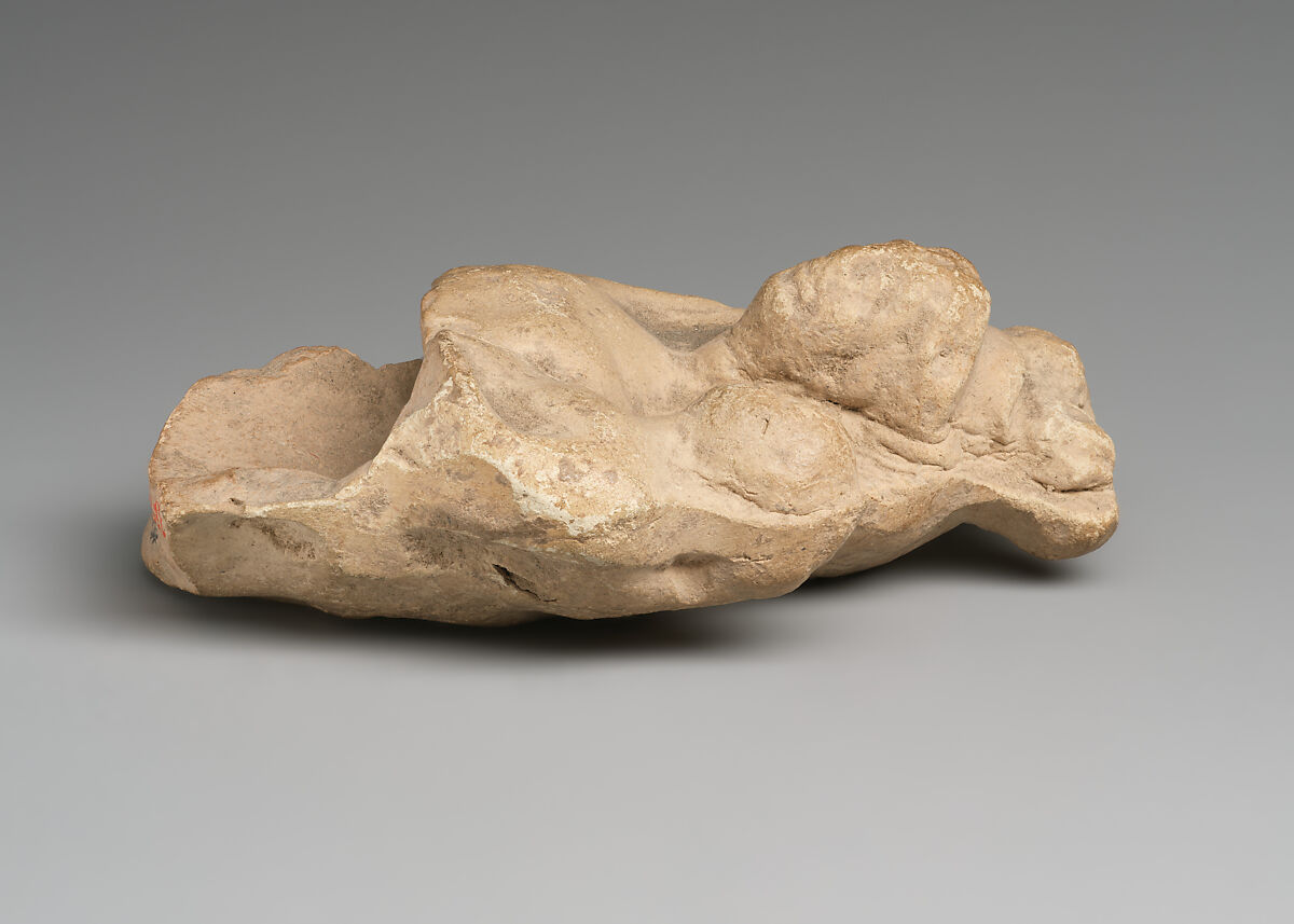 Fragment of a figure, Ceramic, Parthian