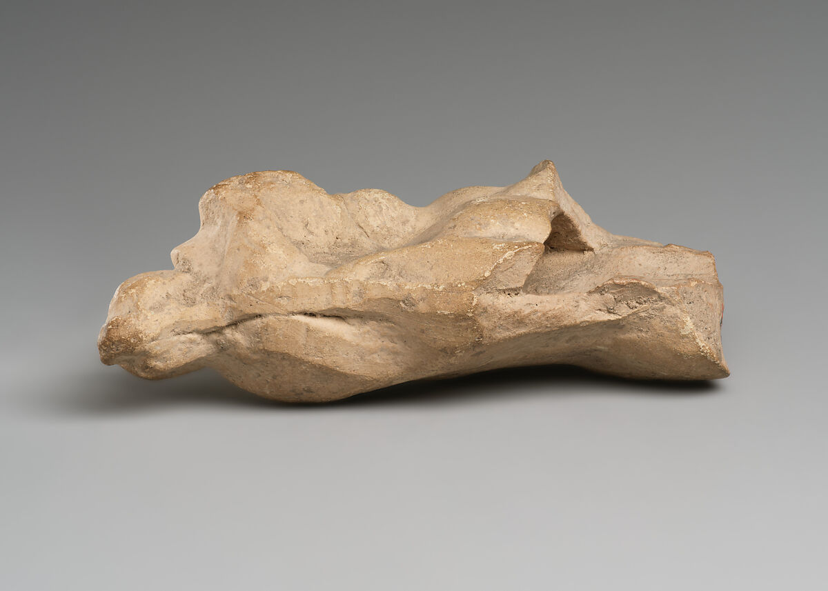 Fragment of a figure, Ceramic, Parthian