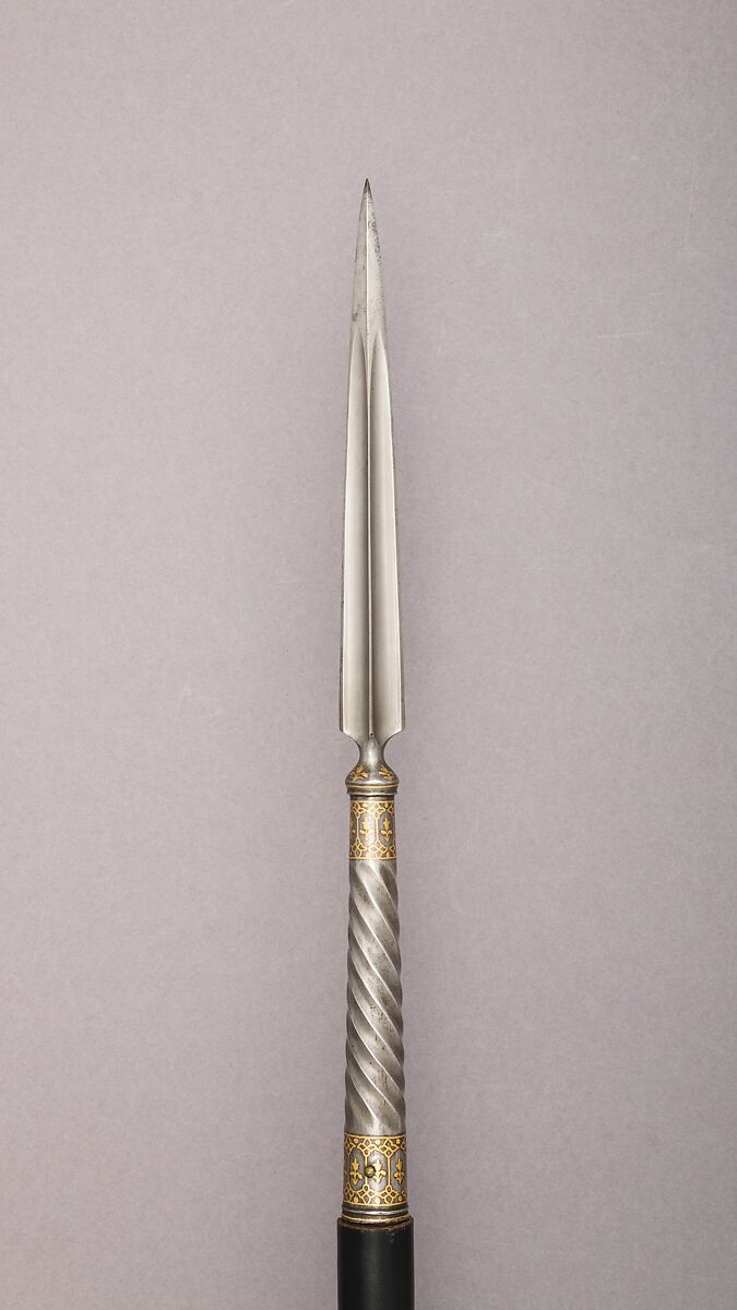 Spear, Steel, gold, North Indian