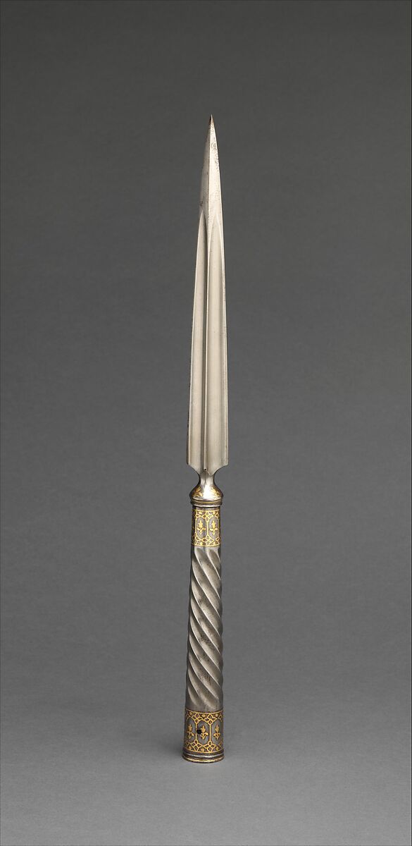 Spear, Steel, gold, North Indian 