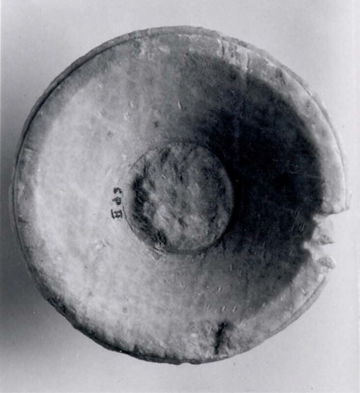 Vessel lid, Marble, Sasanian 