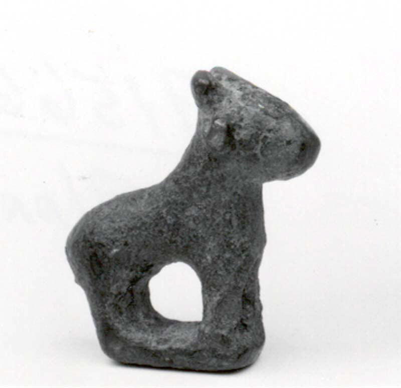 Figure of an animal, Bronze, green patina, Sasanian or Islamic 