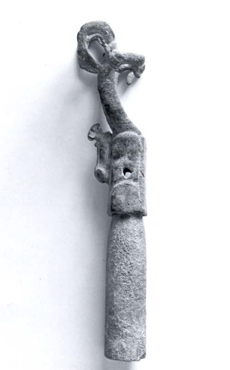 Whetstone handle, Bronze, stone, Iran 