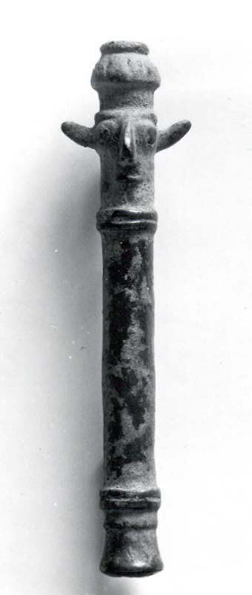 Anthropomorphic tube, Bronze, Iran 