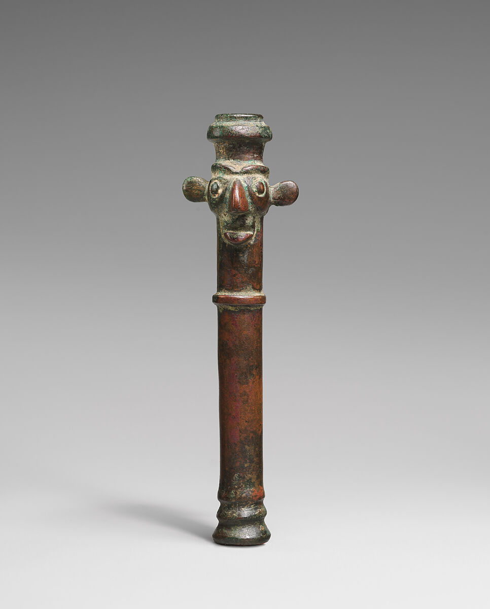 Anthropomorphic tube, Bronze, Iran