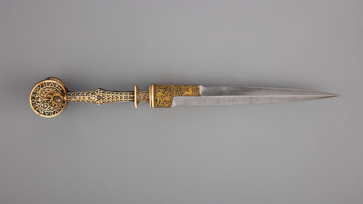 Eared Dagger, Ivory, steel, gold, Spanish 