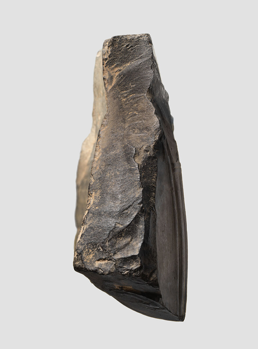 Mortar or vessel, Black limestone, Achaemenid