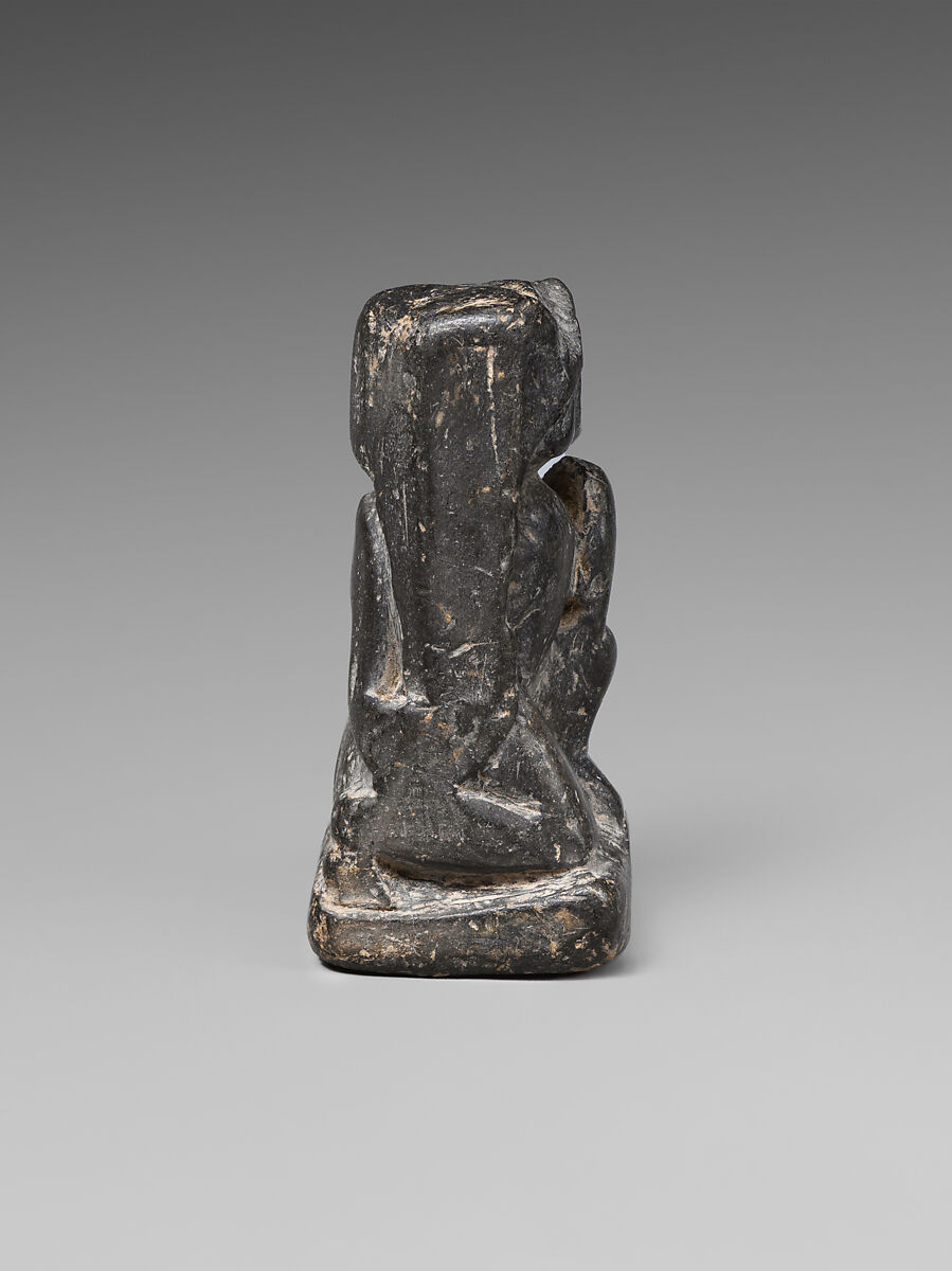 Chess piece, probably a pawn, Limestone, black, Sasanian