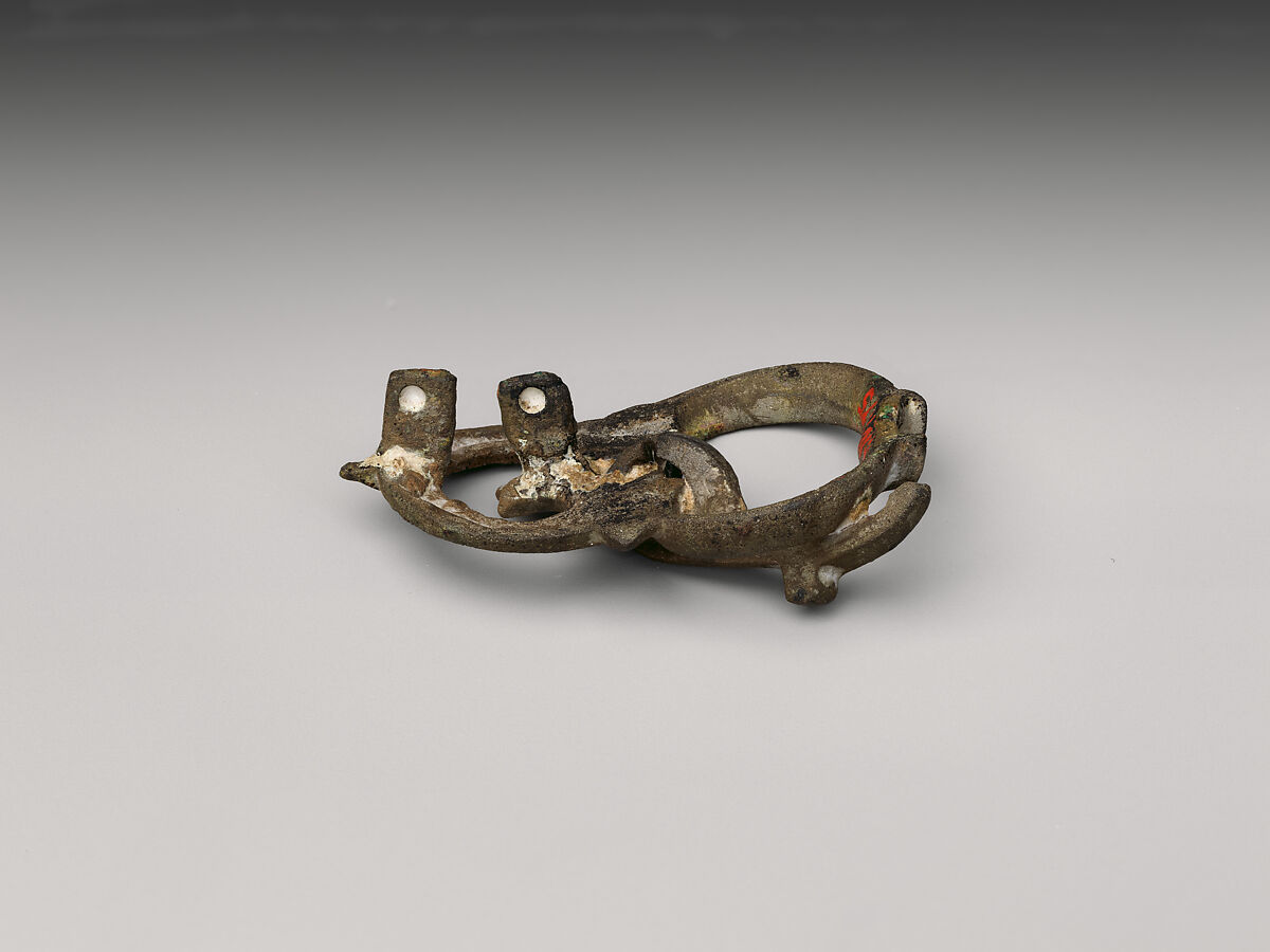 Belt buckle, Bronze, Sasanian