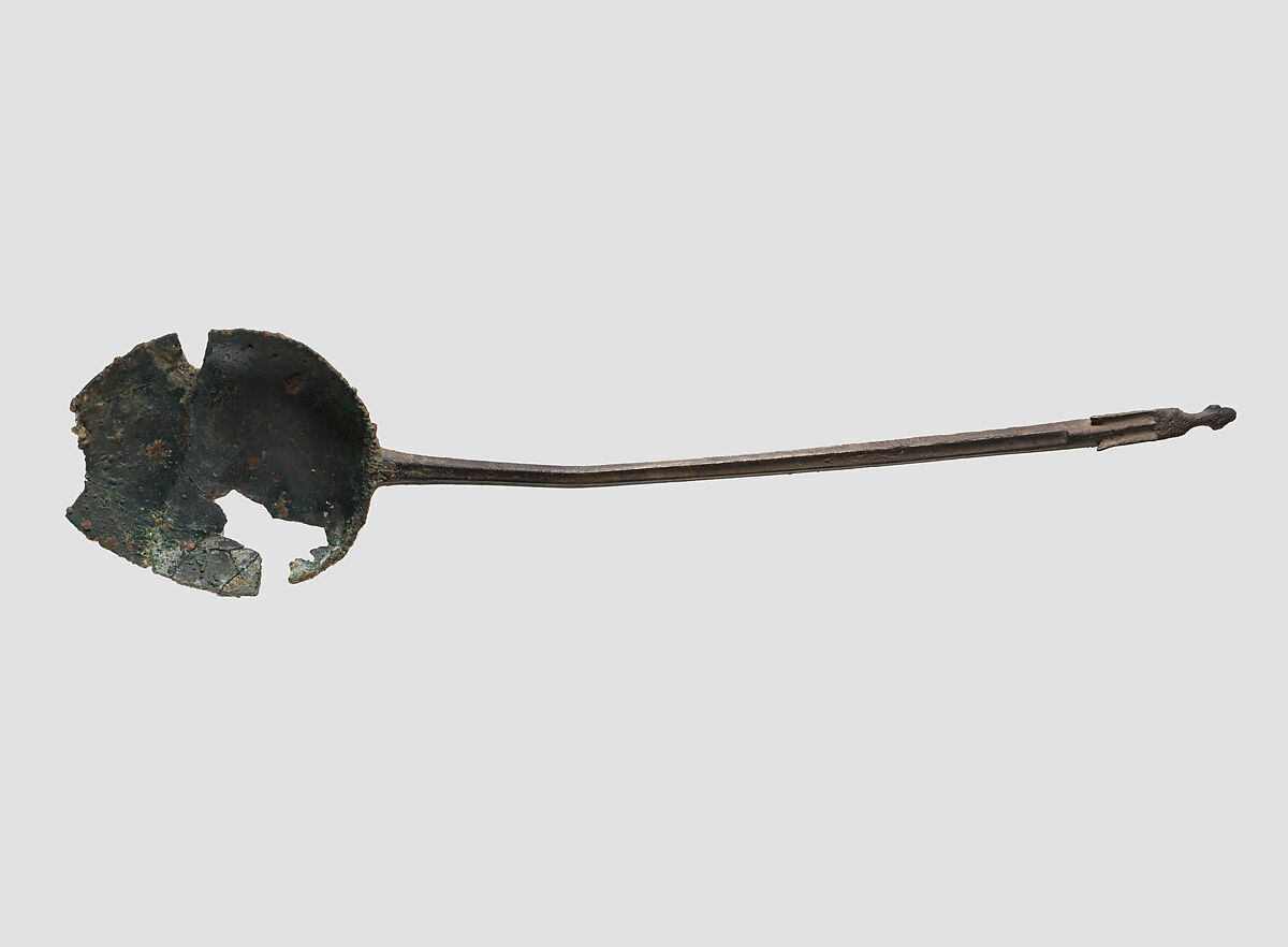 Spoon, Bronze or copper, Sasanian 