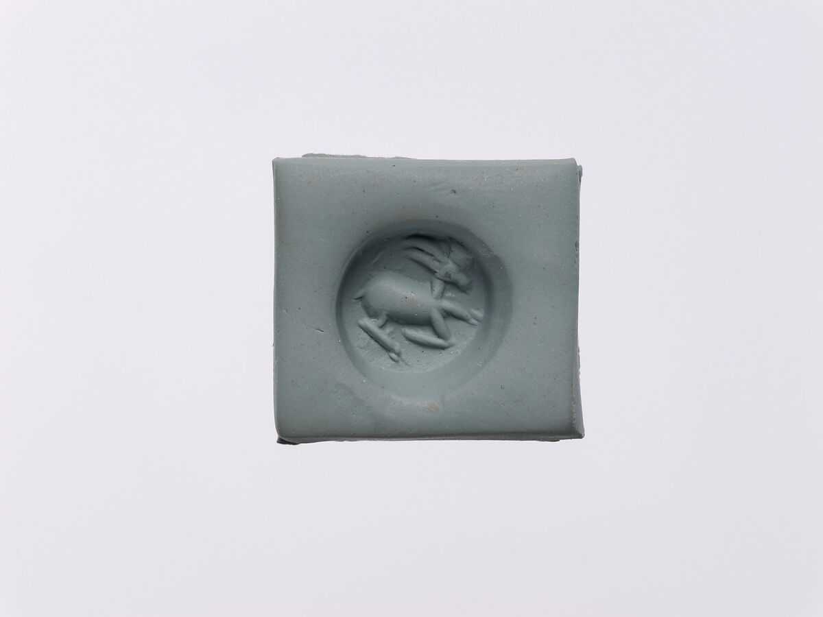 Stamp seal, Hematite (?), Sasanian