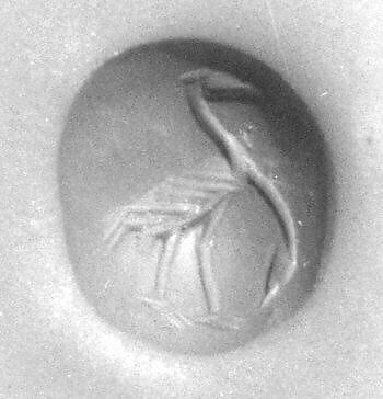 Stamp seal, Rock crystal, Sasanian 