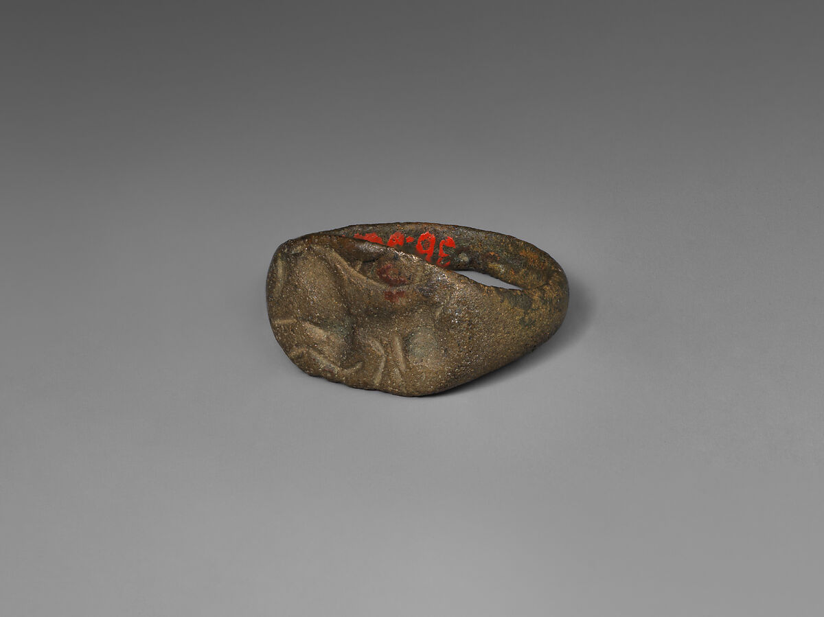 Finger ring, Bronze, Sasanian 