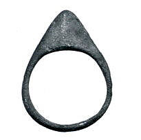 Finger ring, Bronze, Sasanian 