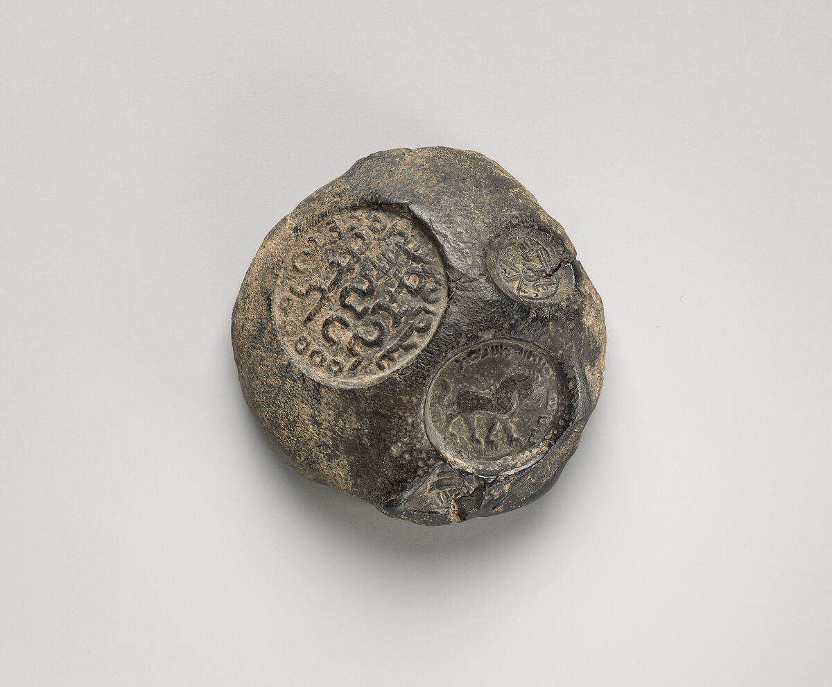 Sealing, Un-baked clay, Sasanian