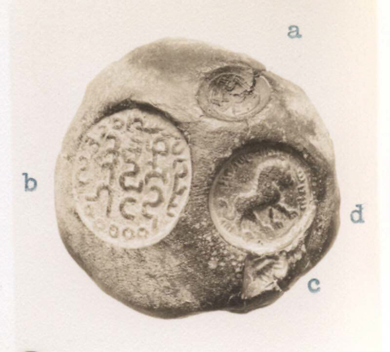 Sealing, Un-baked clay, Sasanian