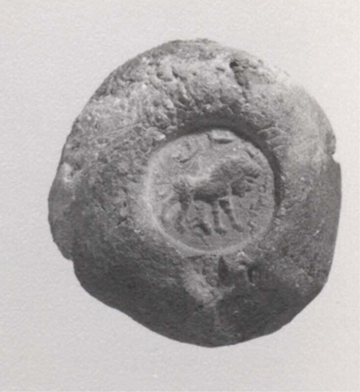 Sealing, Un-baked clay, Sasanian 